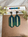 Mid Size Boho Fringe Earrings - Made with Japanese and Czech Seed Beads