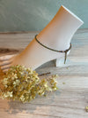 Boho Style Olive Green Crystal Anklet - Size 10" to 11.5"