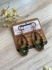 Oval Copper Jade Earrings