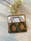 Tear Drop Wire Wrap Earrings Featuring Turquoise Semi Precious Stones