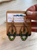 Oval Copper Jade Earrings
