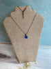 Cobalt Blue Sea Glass Pendant Necklace